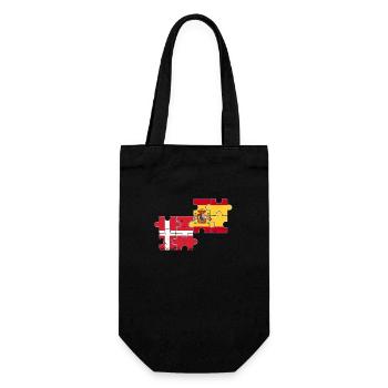 Danemark Espagne Vintage Flag Danois espagnol - Sac à bouteille - noir - Devant