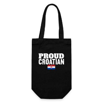 Fier croate vintage croate drapeau croate - Sac à bouteille - noir - Devant