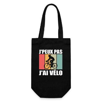 J'peux pas j'ai vélo, cycliste, cyclisme - Sac à bouteille - noir - Devant