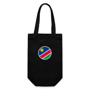 Namibia Namibische Flagge Namibier - Geschenkbeutel für Flaschen - Schwarz - Vorne