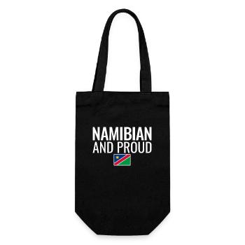 Namibian And Proud Namibia Namibische Flagge - Geschenkbeutel für Flaschen - Schwarz - Vorne