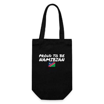 Proud To Be Namibian Namibia Flagge Namibier - Geschenkbeutel für Flaschen - Schwarz - Vorne