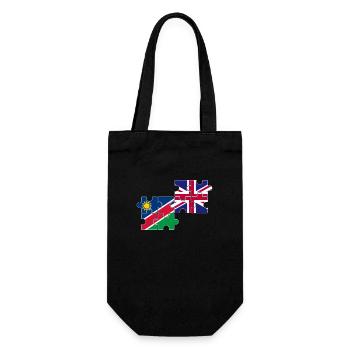 Namibia UK Flagge Britisch Namibisch - Geschenkbeutel für Flaschen - Schwarz - Vorne
