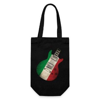 Italien Flagge Gitarre - Geschenkbeutel für Flaschen - Schwarz - Vorne