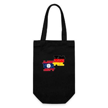 Laos Allemagne Drapeau Laotien allemand - Sac à bouteille - noir - Devant