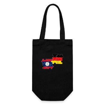 Laos Allemagne Drapeau Vintage Laotien Allemand - Sac à bouteille - noir - Devant