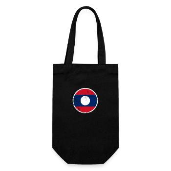 Laos Vintage Laotian Flag Laotian - Sac à bouteille - noir - Devant