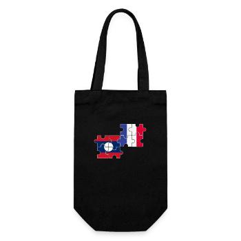 Laos France Drapeau Laotien français - Sac à bouteille - noir - Devant