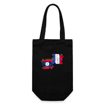Laos France Vintage Flag Laotien Français - Sac à bouteille - noir - Devant