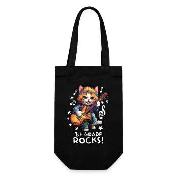 Back-to-school school enrollment cat kitten - Gift Bag for Bottles - black - Front