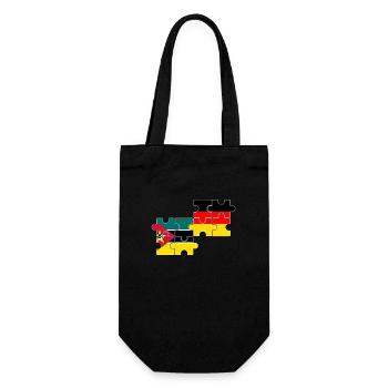 Mozambique Germany flag German Mozambicans - Gift Bag for Bottles - black - Front