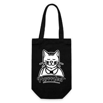 Purrrfect Yoga Relaxant Chat ronronnement - Sac à bouteille - noir - Devant
