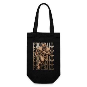 American Football Retro Spieler Sport Geschenkidee - Geschenkbeutel für Flaschen - Schwarz - Vorne