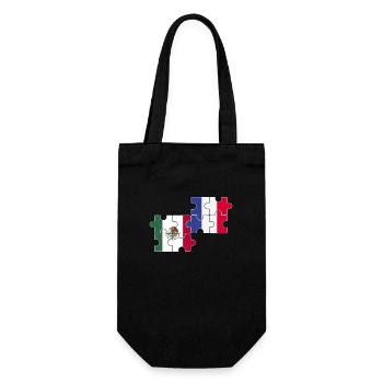 Mexique France Drapeau Français Mexicain - Sac à bouteille - noir - Devant