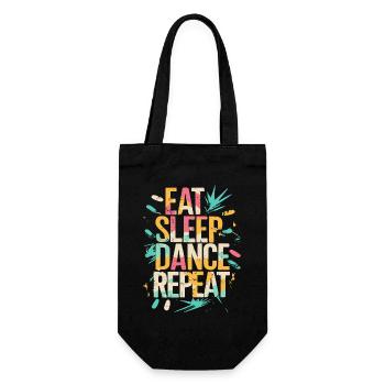 Eat Sleep Dance Repeat Typografie - Geschenkbeutel für Flaschen - Schwarz - Vorne