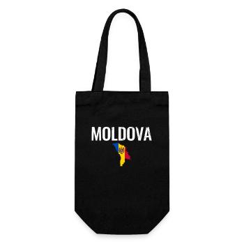 Vltava Vintage Map Moldovan Flag Moldovan - Gift Bag for Bottles - black - Front