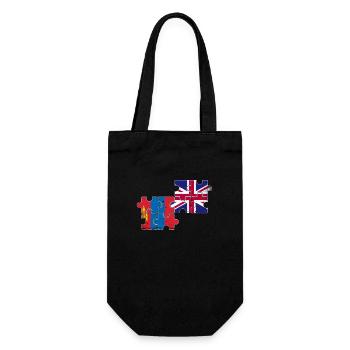 Mongolia UK Vintage Flag Brit Mongol - Gift Bag for Bottles - black - Front