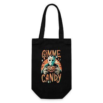Halloween Gimme Candy Trick or Treat - Geschenkbeutel für Flaschen - Schwarz - Vorne
