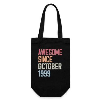 Bogosse geboren im Oktober 1999 - Fête d'anniversair - Geschenkbeutel für Flaschen - Schwarz - Vorne