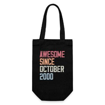 Bogosse born in October 2000 - Fête d'anniversair - Gift Bag for Bottles - black - Front