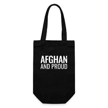 Afghan And Proud Afghanistan Vintage Afghanische - Geschenkbeutel für Flaschen - Schwarz - Vorne