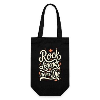 Rock Legends Never Die Rock N Roll Musik - Geschenkbeutel für Flaschen - Schwarz - Vorne