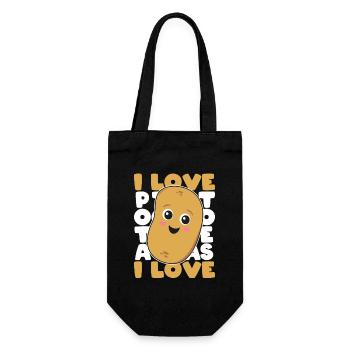 J’aime les pommes de terre Pomme de terre Cadeau de pommes de terre - Sac à bouteille - noir - Devant