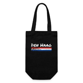 The Hague Netherlands Vintage Dutch Flag - Gift Bag for Bottles - black - Front