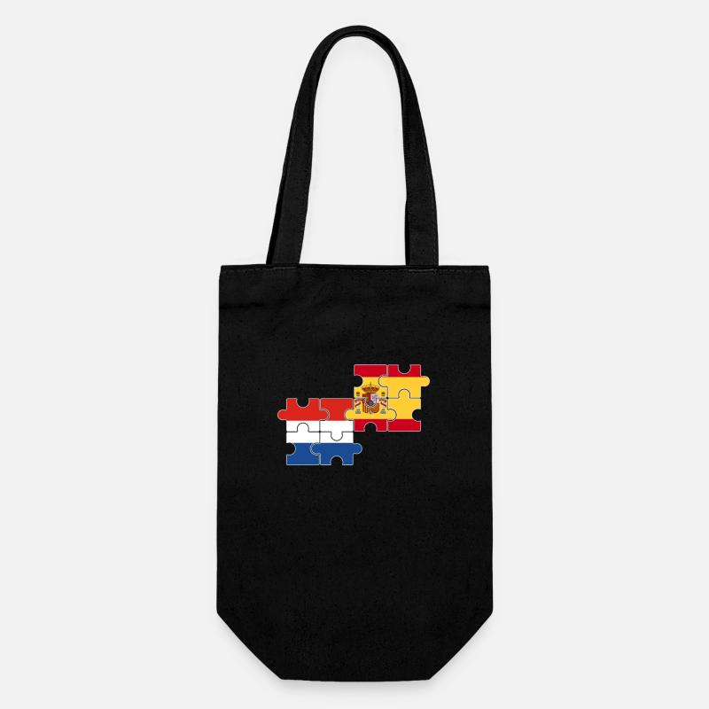 Pays-Bas Espagne Drapeau néerlandais - Sac à bouteille - noir