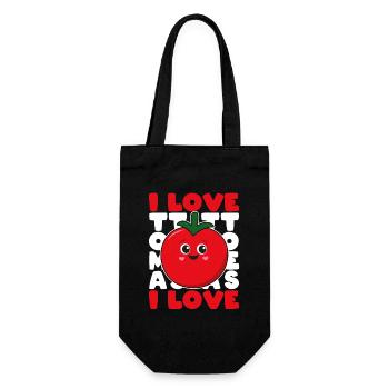 I Love Tomatoes Tomato Tomato Garden Gift - Gift Bag for Bottles - black - Front