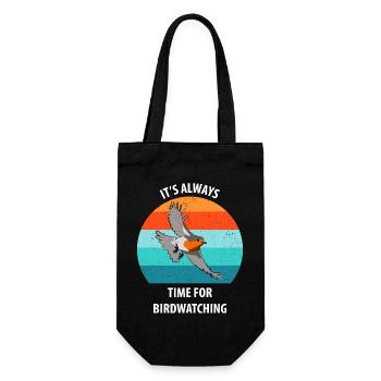 Bird Watching Bird Watching Birding Bird - Gift Bag for Bottles - black - Front