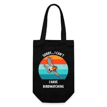 Bird Watching Bird Watching Birding Bird - Gift Bag for Bottles - black - Front