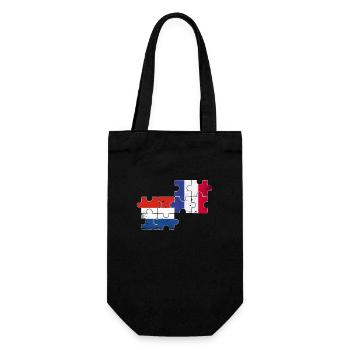 Netherlands France Vintage Flag Dutch - Gift Bag for Bottles - black - Front