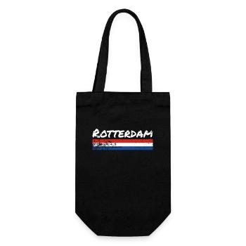 Rotterdam, Netherlands, Dutch flag - Gift Bag for Bottles - black - Front