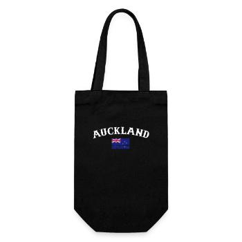 Auckland Vintage Neuseeland Flagge Neuseeländische - Geschenkbeutel für Flaschen - Schwarz - Vorne