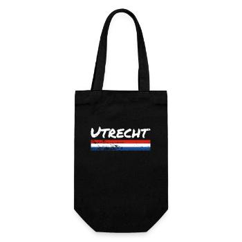 Utrecht Netherlands Vintage Dutch Flag - Gift Bag for Bottles - black - Front