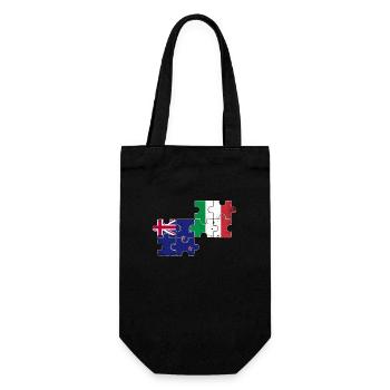 Nouvelle-Zélande Italie Drapeau Vintage Néo-Zélandais - Sac à bouteille - noir - Devant