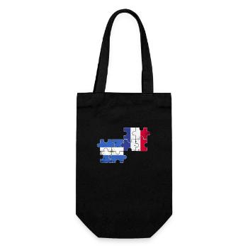 Nicaragua France Drapeau Vintage Nicaraguayens - Sac à bouteille - noir - Devant