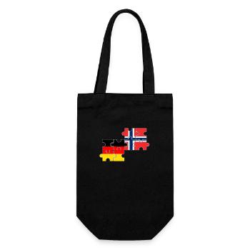 Norway Germany Flag German Norwegian - Gift Bag for Bottles - black - Front