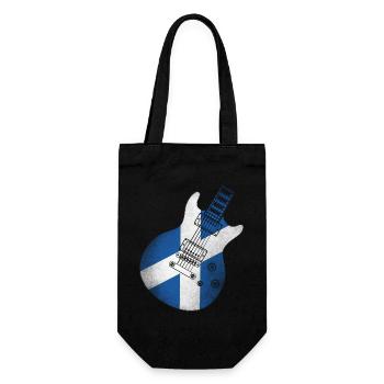 Scotland Flag Guitar - Gift Bag for Bottles - black - Front