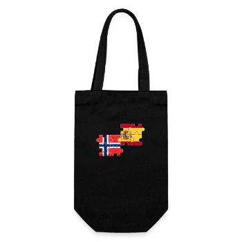 Norvège Espagne Vintage Flag Espagnol Norvégien - Sac à bouteille - noir - Devant