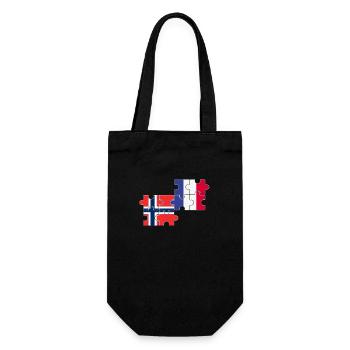 Norvège France Drapeau Français Norvégiens - Sac à bouteille - noir - Devant