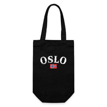 Oslo Vintage Norvège Drapeau norvégien Norvégien - Sac à bouteille - noir - Devant