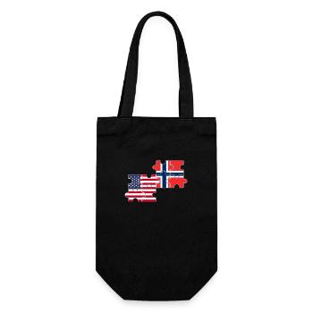 Norvège USA Drapeau Américain Norvégien - Sac à bouteille - noir - Devant