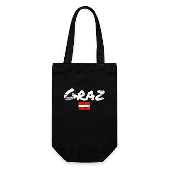 Graz Austria Vintage Austrian Flag - Gift Bag for Bottles - black - Front