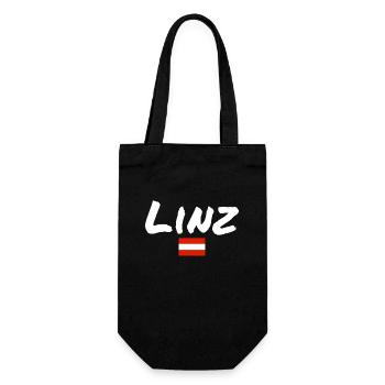 Linz, Austria, Flag, Austria, Austria - Gift Bag for Bottles - black - Front