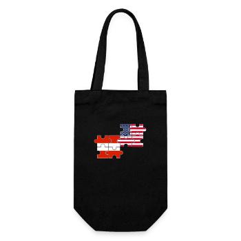 Austria USA Flag American Austria - Gift Bag for Bottles - black - Front