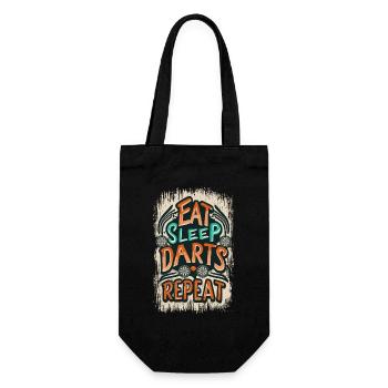 Mangez des fléchettes de sommeil Répétez le dicton de fléchettes - Sac à bouteille - noir - Devant