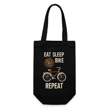 Bicycle Cycling Cycling Saying Gift Idea - Gift Bag for Bottles - black - Front