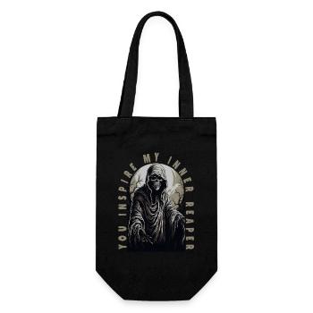 Gruseliger SensenmannYou Inspire My Inner Reaper - Geschenkbeutel für Flaschen - Schwarz - Vorne